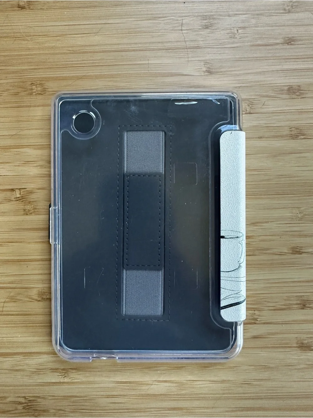 Kobo Clara (2024) sleep case clear back with hand strap